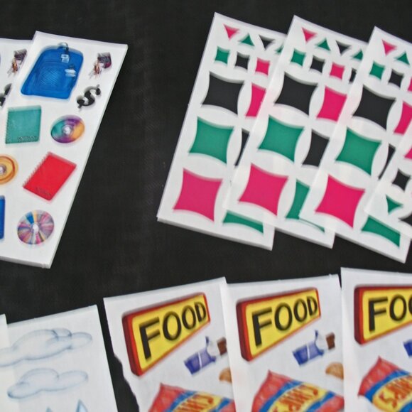 Creative Memories Lot Stickers, 35 studio -Sports, Backpacks, Rain Puddles, Food - Picture 4 of 11